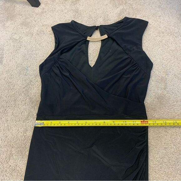 HOT miami styles black ruched sweetheart gold choker bodycon cocktail dress Sz M - Picture 13 of 15